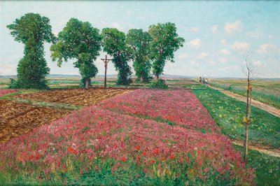 Het grote esparsettenveld in Znaim IV door Theodor von Hormann