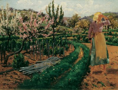 Meisje in de boomgaard door Theodor von Hormann