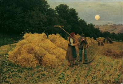 Maanopkomst na de oogst I door Theodor von Hormann
