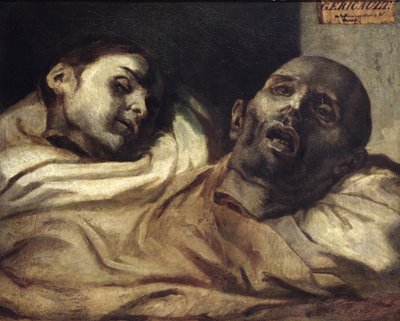 Hoofden van martelslachtoffers door Theodore (after) Gericault