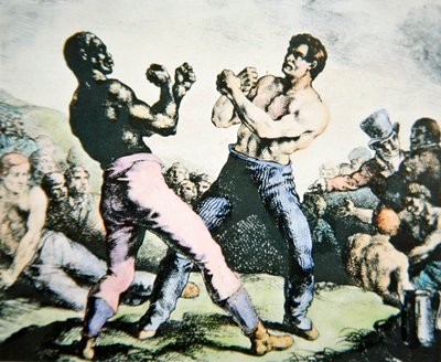 De boksers door Theodore (after) Gericault