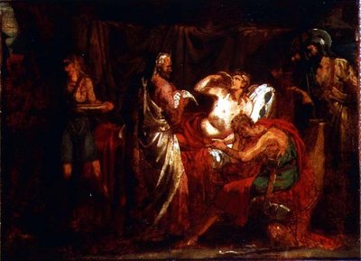 Alexander en zijn dokter Philippe door Theodore (attr. to) Gericault