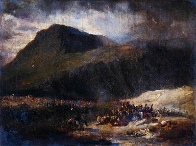 Slag ten tijde van de Franse verovering van Algerije door Theodore (attr. to) Gericault