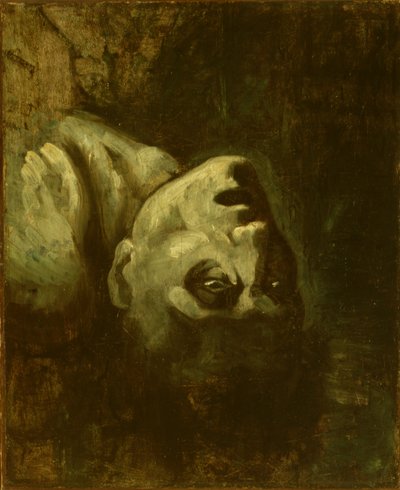 Kop van een verdronken man, ca. 1819 (olieverf op papier gemonteerd op doek) door Theodore (circle of) Gericault