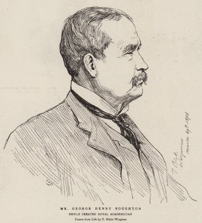 De heer George Henry Boughton door Theodore Blake Wirgman
