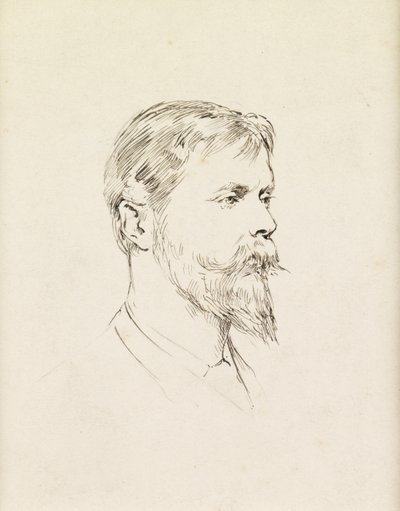 Portret van Sir Ernest Waterlow, een profiel door Theodore Blake Wirgman