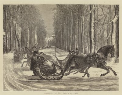 Sleetochten in Den Haag, Nederland door Theodore Blake Wirgman