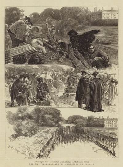 De Meivieringen aan de Universiteit van Cambridge door Theodore Blake Wirgman