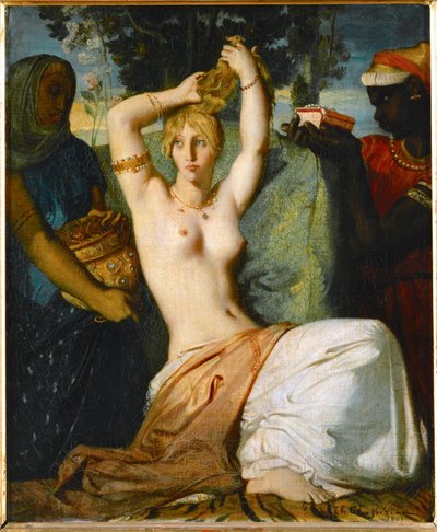 Esthers toilet ... door Théodore Chassériau