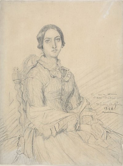 Portret van barones Chassériau door Théodore Chassériau