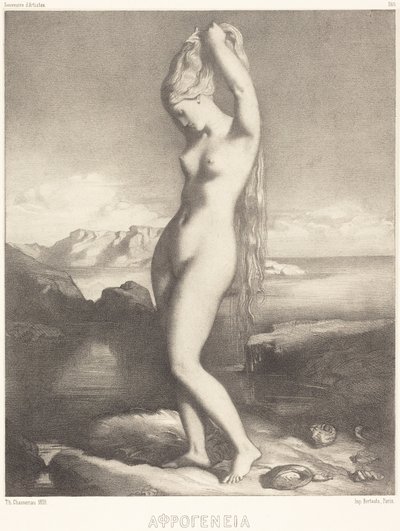 Venus Anadyomene door Théodore Chassériau
