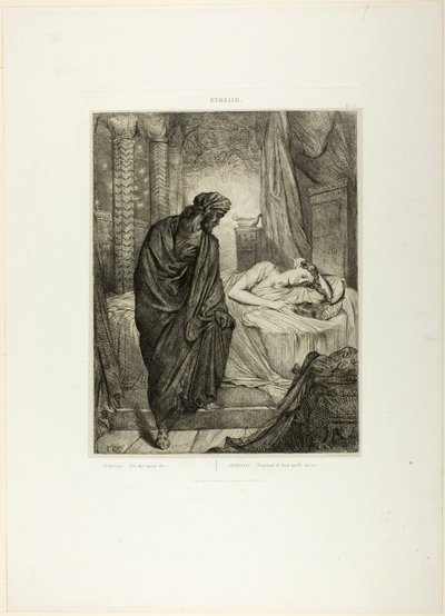 Toch Moet Ze Sterven, plaat elf uit Othello door Théodore Chassériau