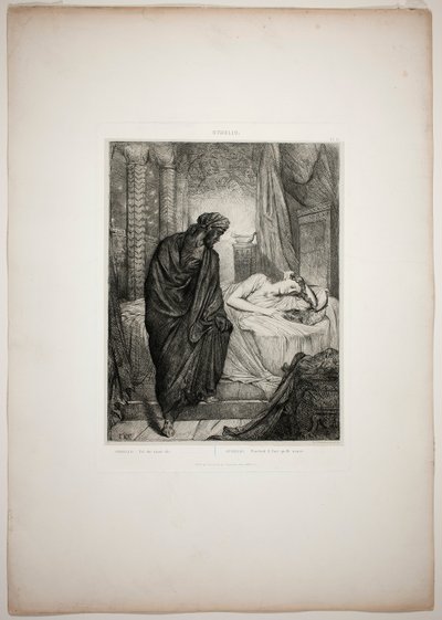 Toch moet ze sterven, plaat elf uit Othello door Théodore Chassériau
