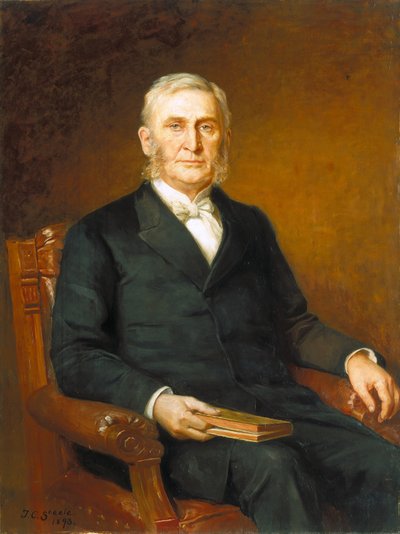 Portret van dominee Nathaniel A. Hyde door Theodore Clement Steele