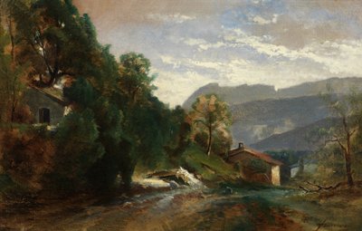 Berglandschap bij Voreppe, Dauphiné door Théodore Fourmois