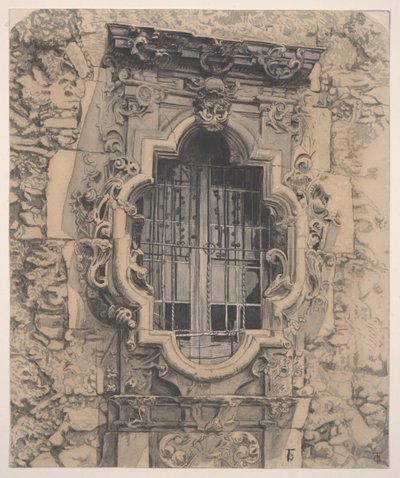 Roosvenster, Mission San Jose door Theodore Gentilz