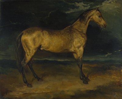 Een paard geschrokken door bliksem, ca. 1814 door Theodore Gericault