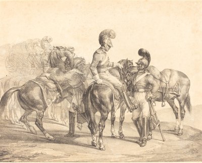 Een Groep Lijfwachten door Theodore Gericault