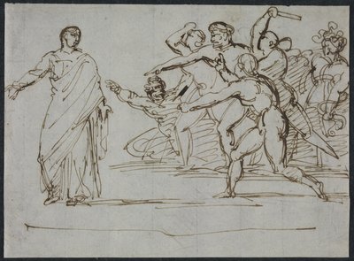 Moord op Tiberius door Theodore Gericault