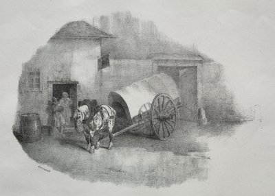 Trekpaard uit de stringers door Theodore Gericault
