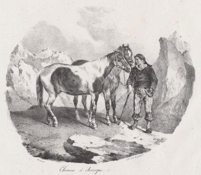 Paarden uit de Auvergne (Auvergne Horses) door Theodore Gericault