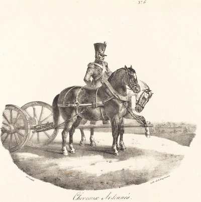 Paarden van de Ardennen door Theodore Gericault