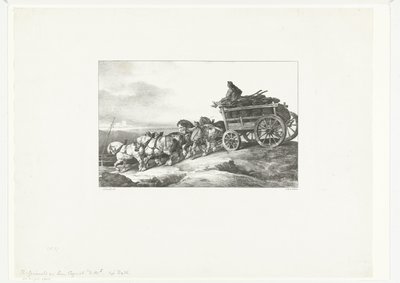 De kolenwagen door Theodore Gericault