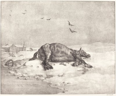 Dood paard door Theodore Gericault