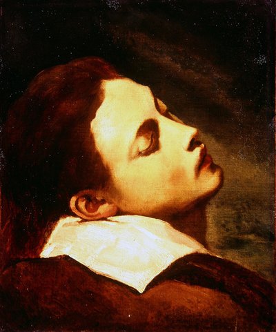Hoofd van een dode jonge man door Theodore Gericault