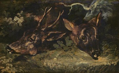 Koppen van reeën, 1815 door Theodore Gericault