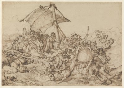 Het vlot met de schipbreukelingen van het fregat "De Médusa" door Theodore Gericault