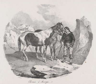 Paarden van Auvergne, 1822 door Theodore Gericault