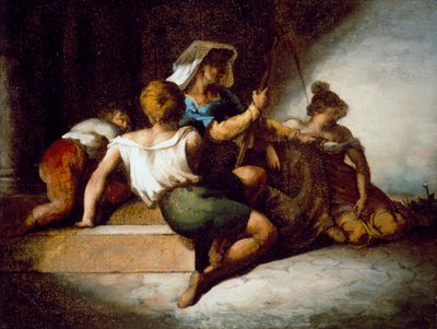 Italiaanse familie door Theodore Gericault