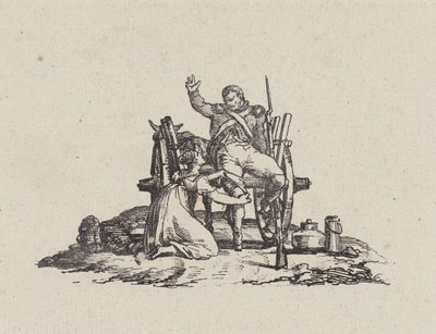 De melkmeid en de veteraan (The Milkmaid and the Veteran) door Theodore Gericault