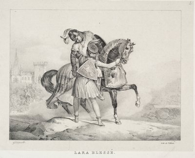 Lara gewond door Theodore Gericault