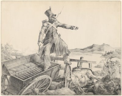 De artillerie-caisson (Artillery Caisson) door Theodore Gericault