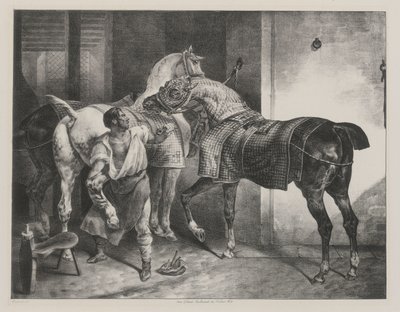 De Engelse hoefsmid (The English Farrier) door Theodore Gericault
