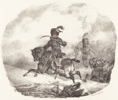 Lichte artillerieofficier van de keizerlijke garde door Theodore Gericault