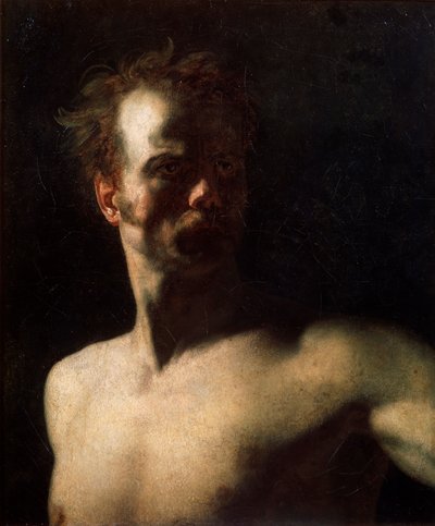 Naaktstudie, ca. 1810-ca. 1811 door Theodore Gericault
