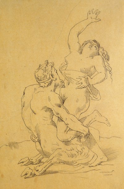 Nimf en Sater door Theodore Gericault