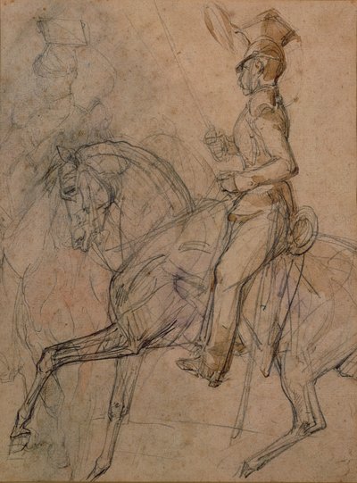 Officier van de Poolse Lansiers door Theodore Gericault