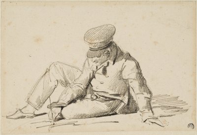 Jongen die op straat tekent door Theodore Gericault