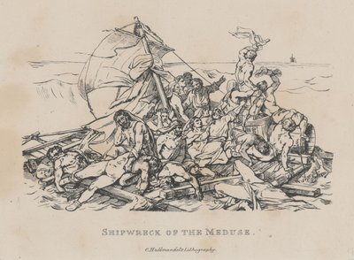 Het schipbreuk van de Medusa (La Radeau de la Méduse) door Theodore Gericault