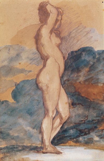 Studie van een Naakte Vrouw door Theodore Gericault