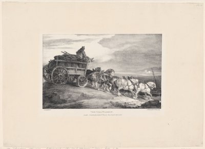 De kolenwagen door Theodore Gericault