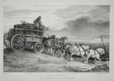 De kolenwagen door Theodore Gericault
