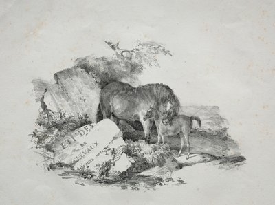 De Merrie en Haar Veulen door Theodore Gericault