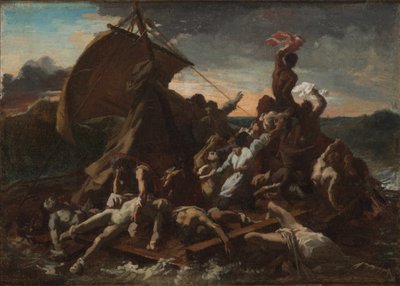 Het vlot van de Medusa (vierde schets) door Theodore Gericault