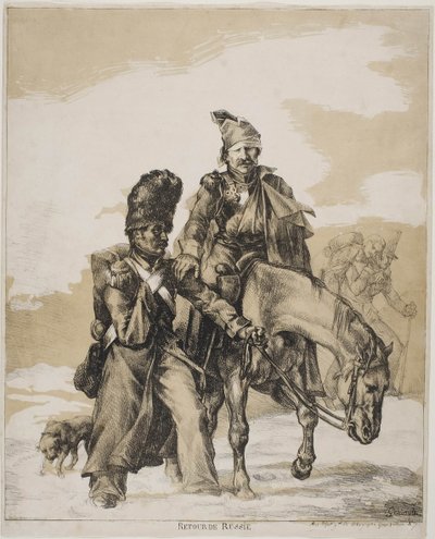 De Terugtocht uit Rusland, ca. 1818 door Theodore Gericault