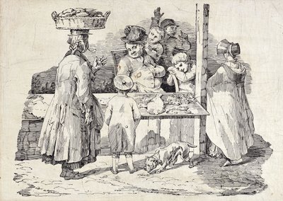 De slapende visverkoper door Theodore Gericault